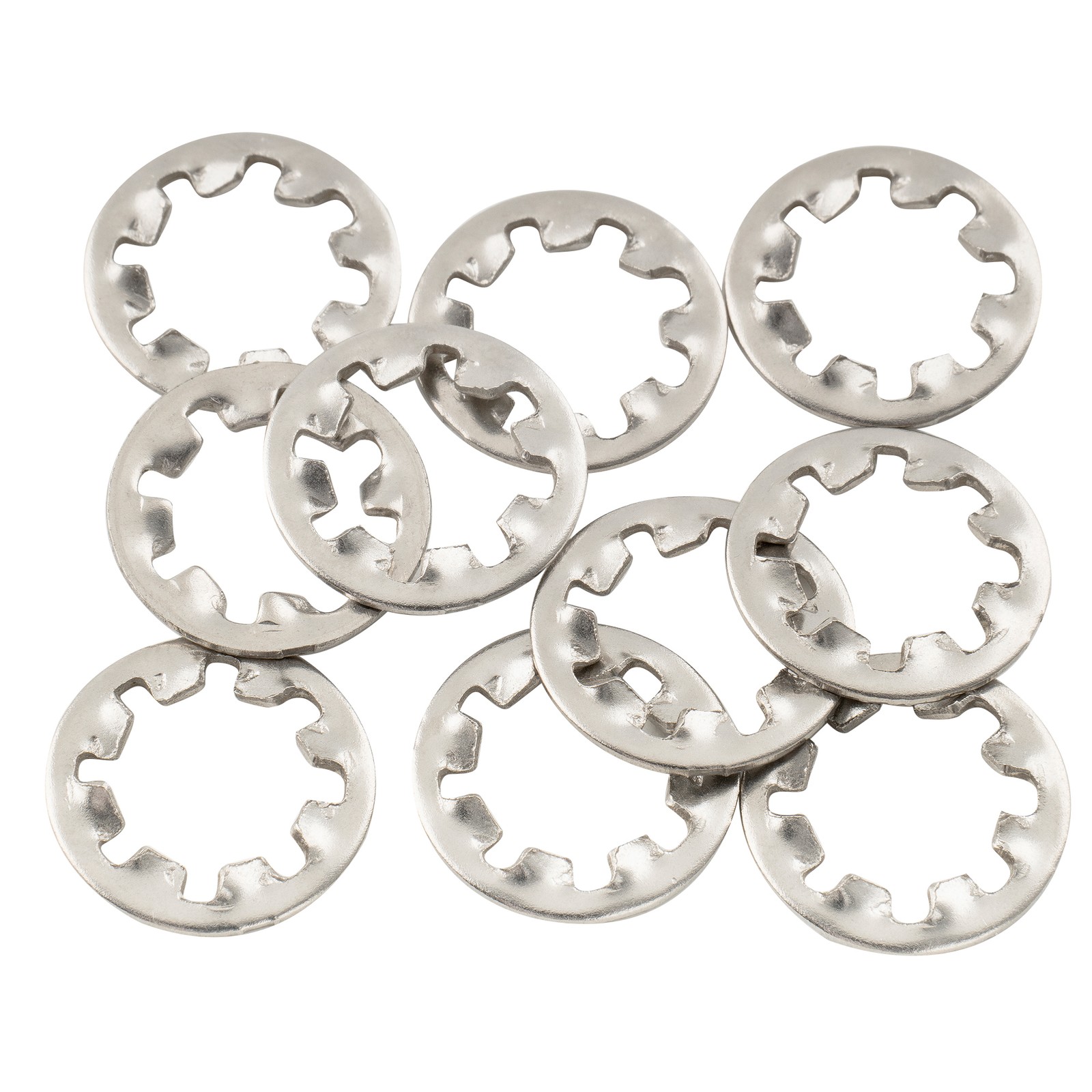 Musiclily Pro 10Pcs Stainless Steel M8 Star Lock Washer For Metric Potentiometer