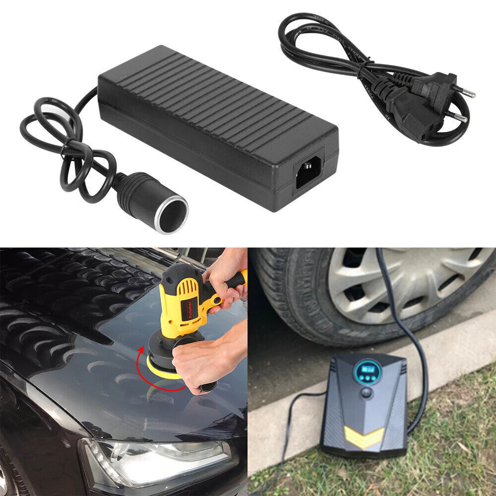 Supply Lighter Cigarette Converter 110V/ 220V to 12V 15A Power Adapter AC/DC