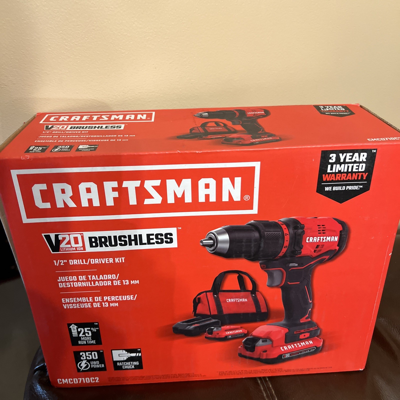 Craftsman V20 Lithium ION Brushless 1/2" Drill/Driver Kit (CMCD710C2)