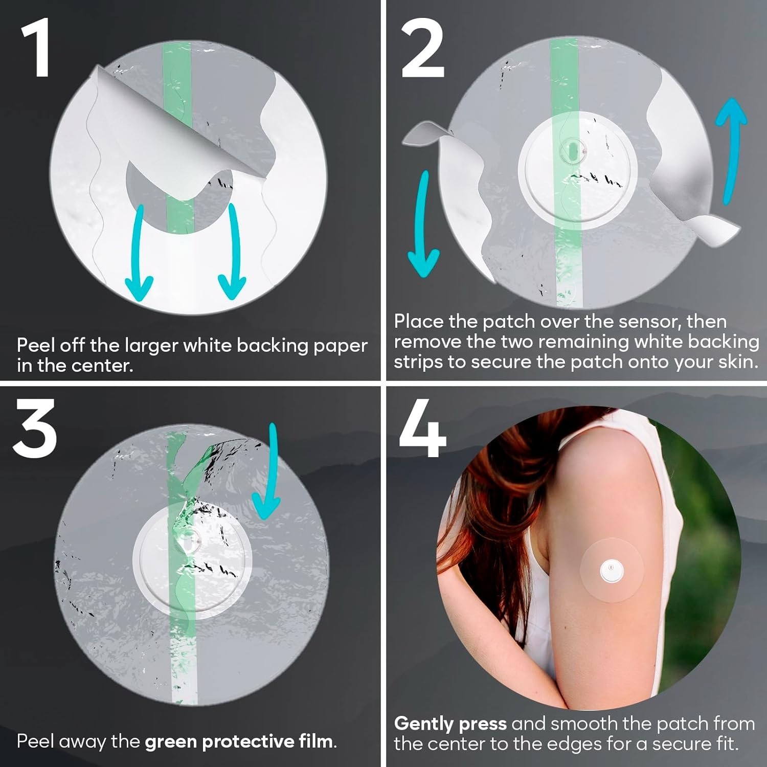 Freestyle Libre 3 Patches - 20 Easy Apply, Waterproof, Transparent Sensor Covers