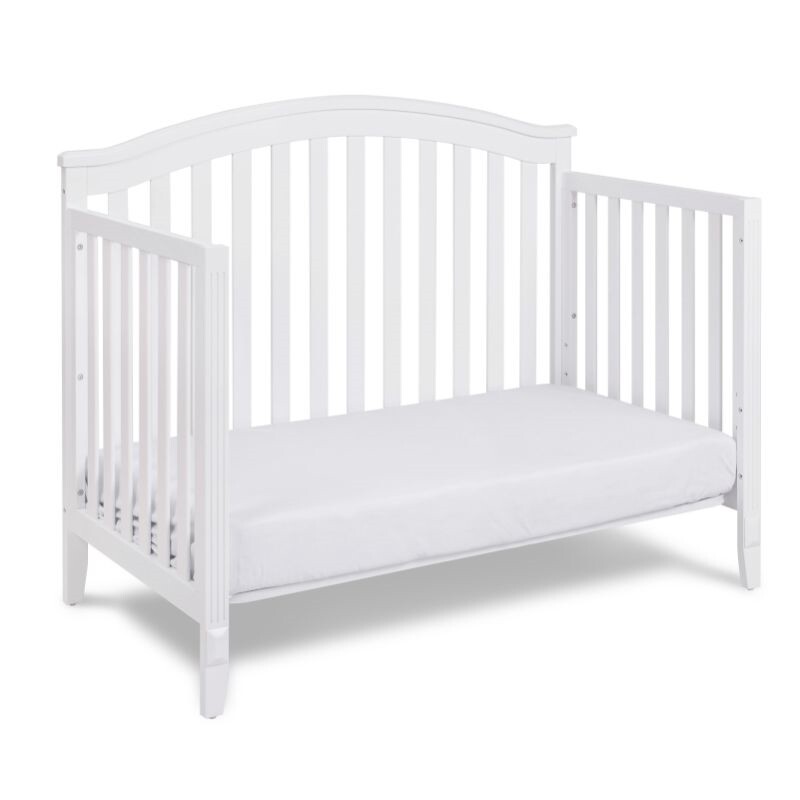 AFG Baby Furniture Kali II 4-in-1 Convertible Crib with Toddler Guardrail White