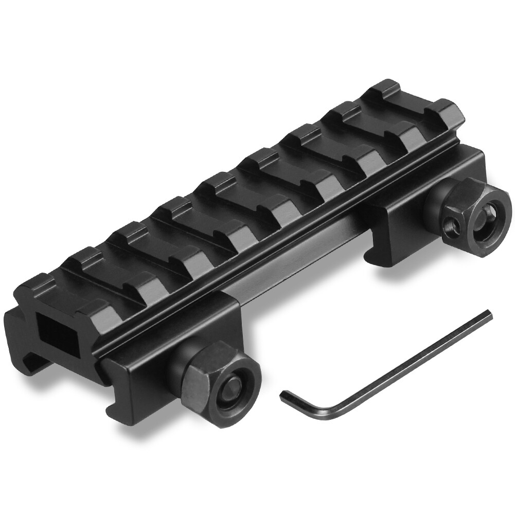 8 Slots Low Profile Scope Riser 0.5 Inch See Through Mount 20mm Picatinny Rail