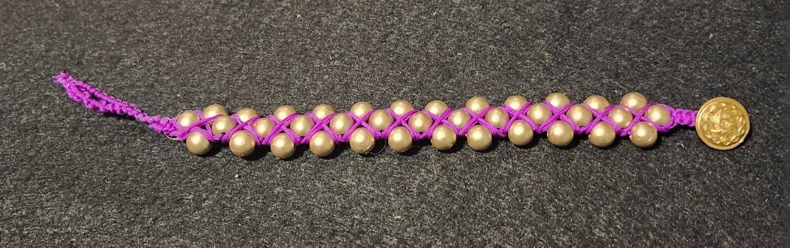 Handmade Nylon and Bead Bracelet
