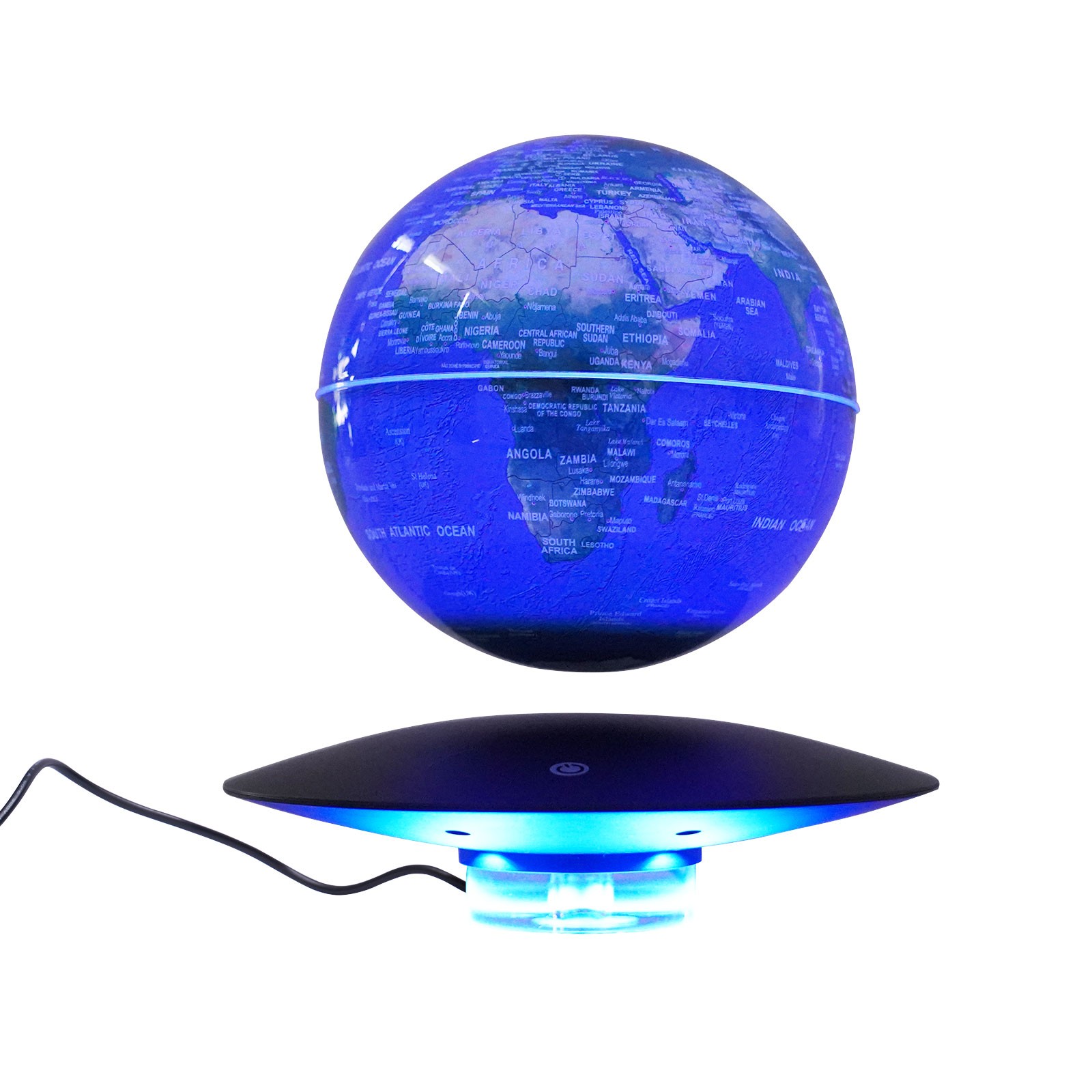 6in Magnetic Levitating Globe with LED Gradient Light Floating Earth Desk Decor
