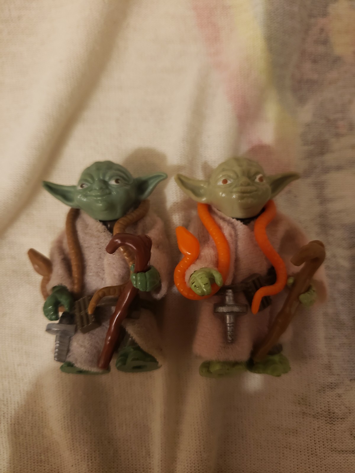 vintage kenner star wars yoda brown snake And Orange Snake 100%original