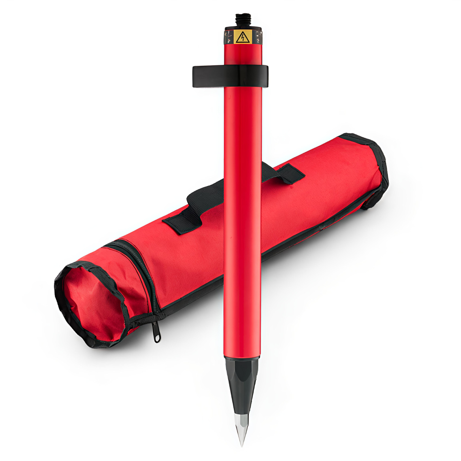 Mini Survey Prism Pole 40cm 5/8x11 Thread Handheld Stakeout Rod Surveying Red