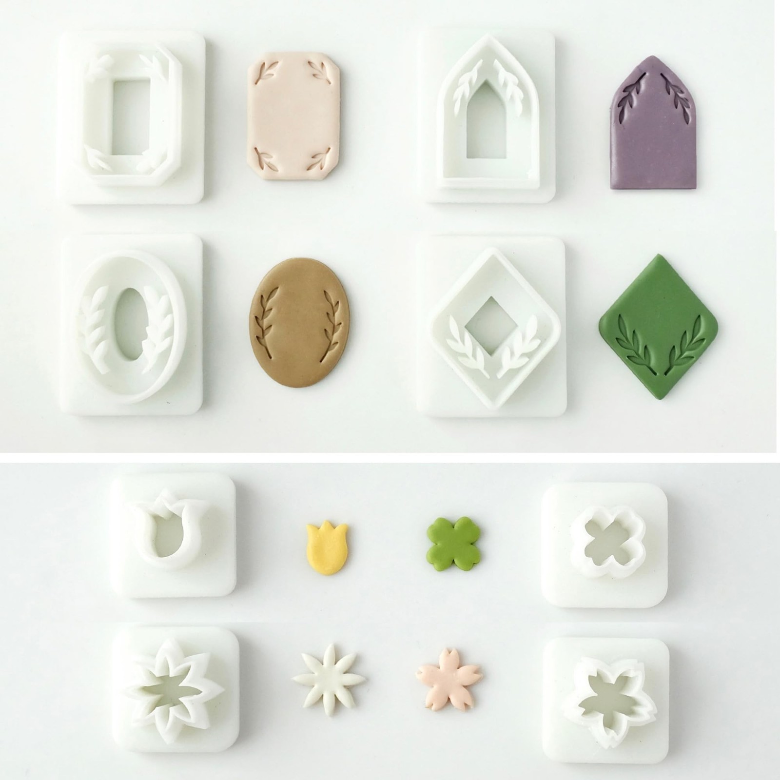 Polymer Clay Cutters, 4 Shapes Frame Clay Cutters - 4 Shapes Mini Clay Cutter...