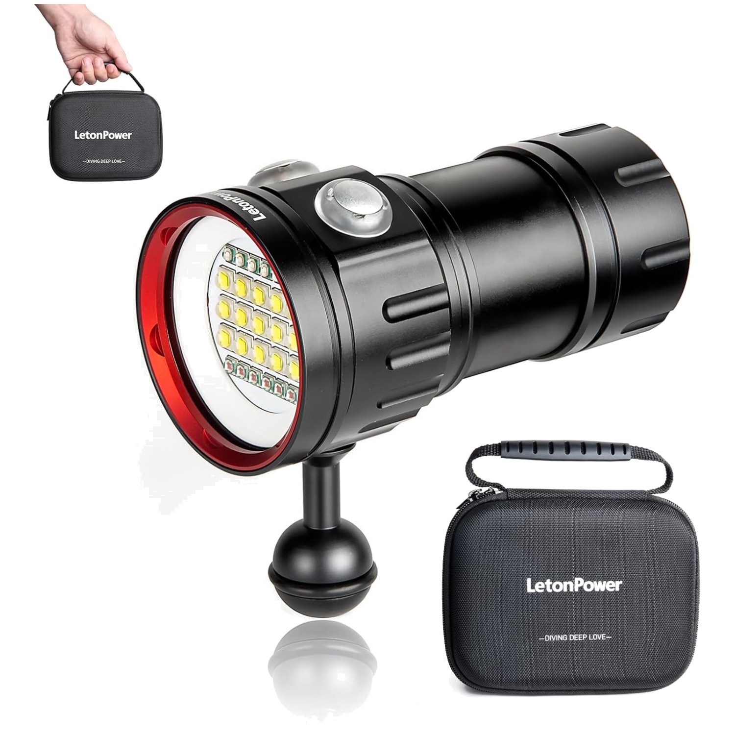 Scuba Diving Flashlight 8000Lumens Underwater Video Lights