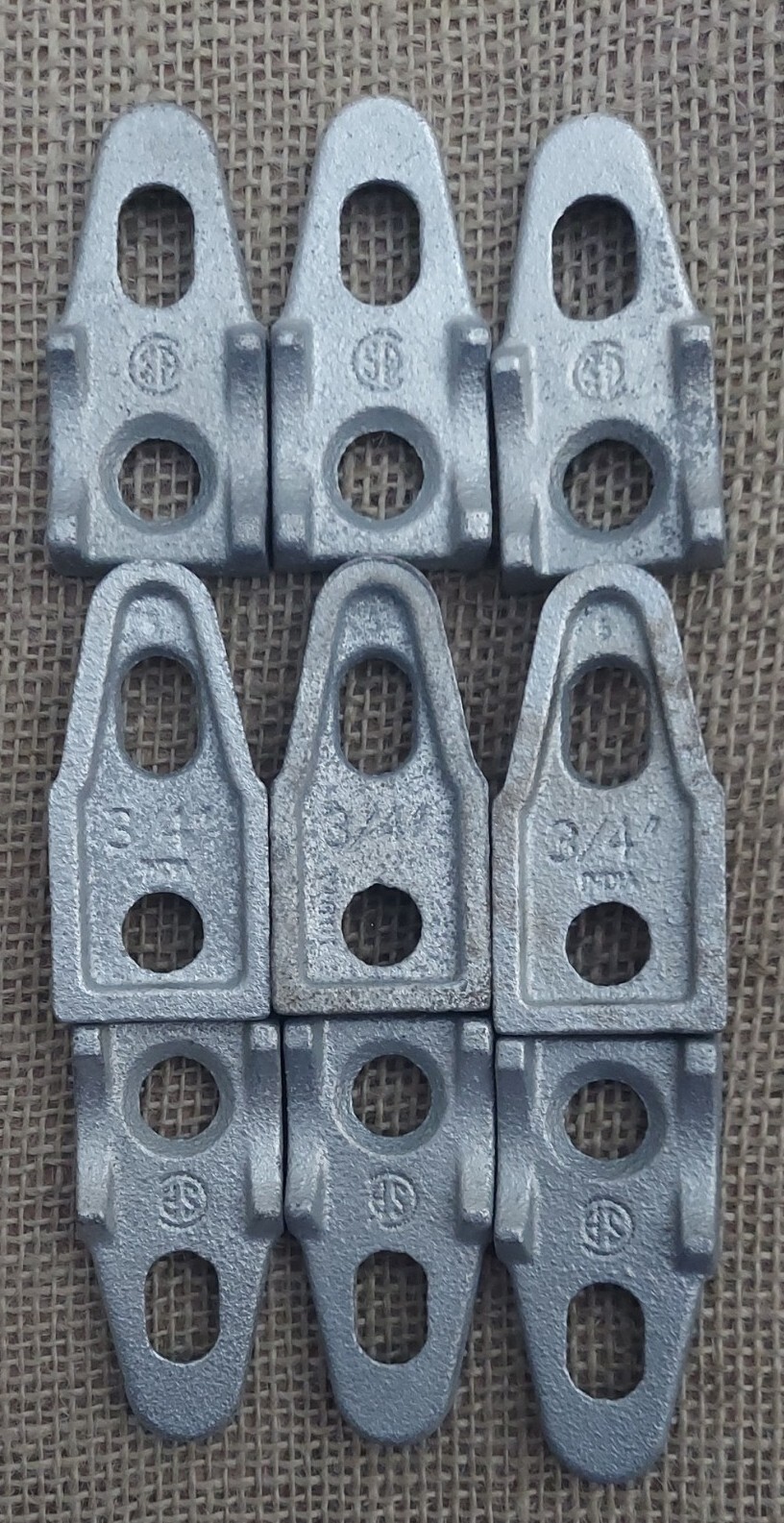 Lot of 9 - Topaz 482 3/4" EMT/Rigid Clamp Back Malleable Iron. Zinc Plated
