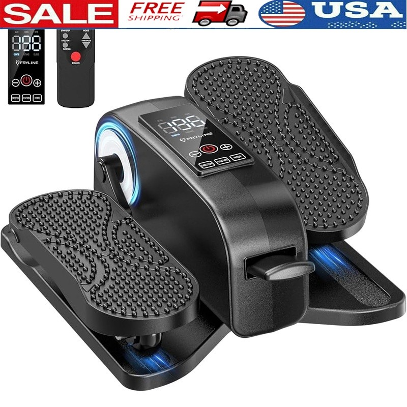 Under Desk Elliptical Pedal Exerciser Seniors Portable Quiet Remote Control New