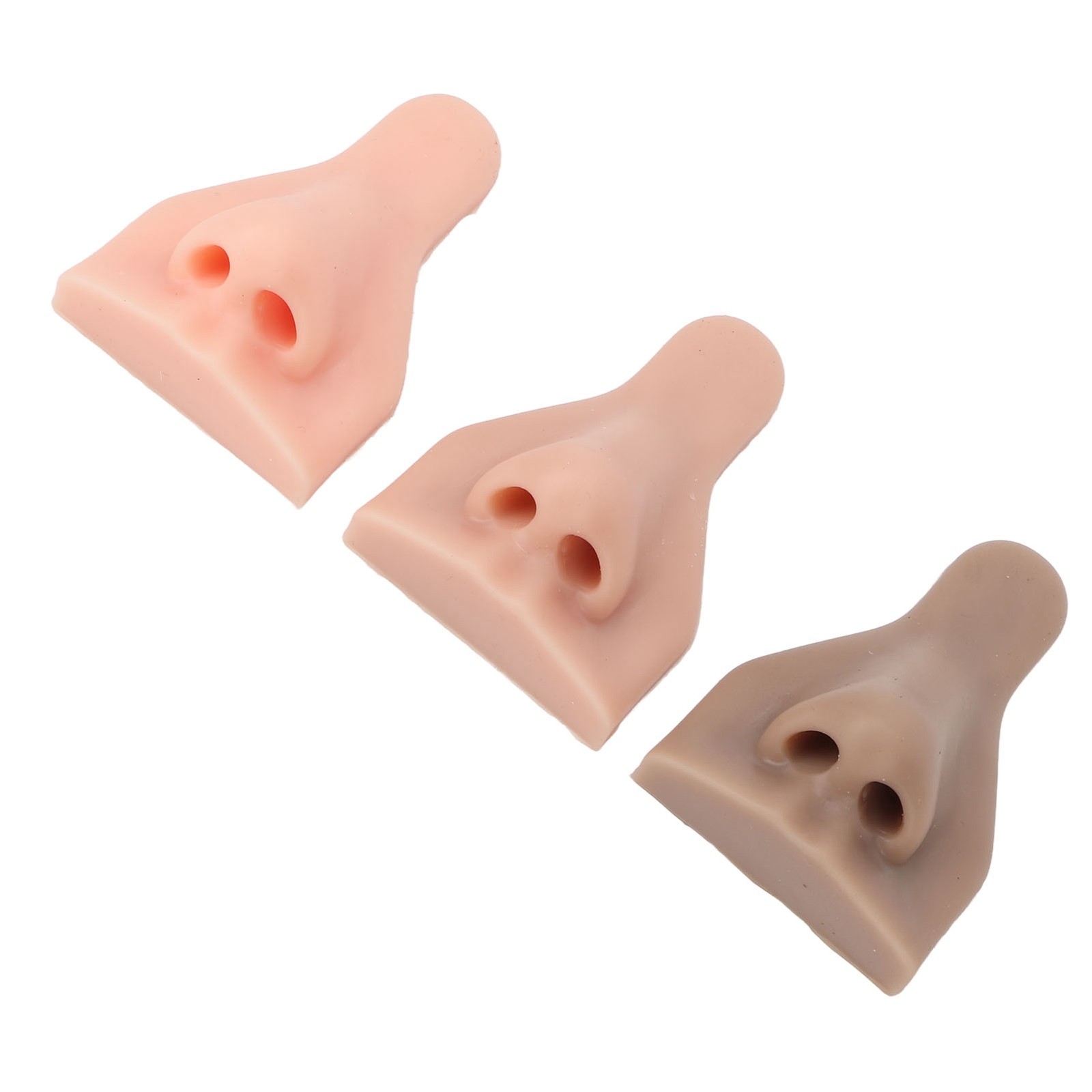 3 Pcs Silicone Nose Model For Suture Practice Teaching Beauty School Display