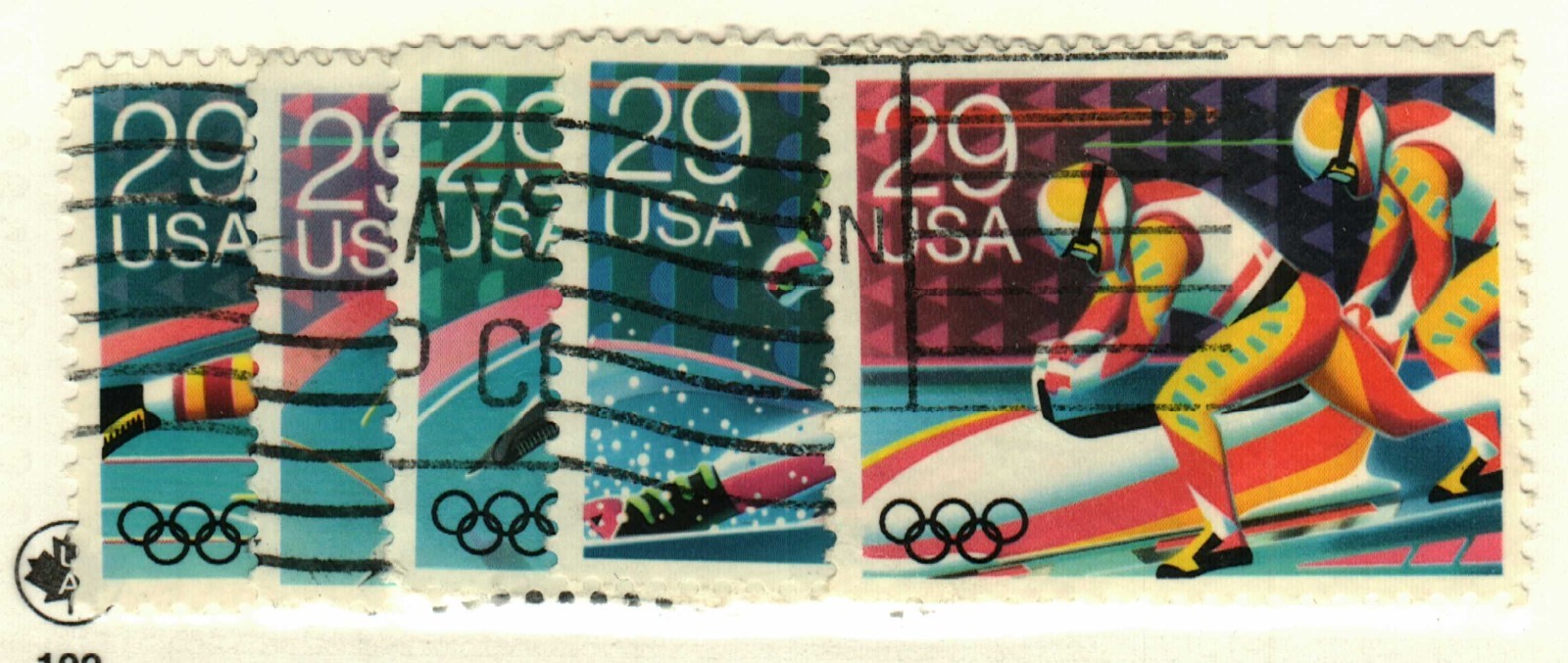US #2611-15 used 1992 Winter Olympics