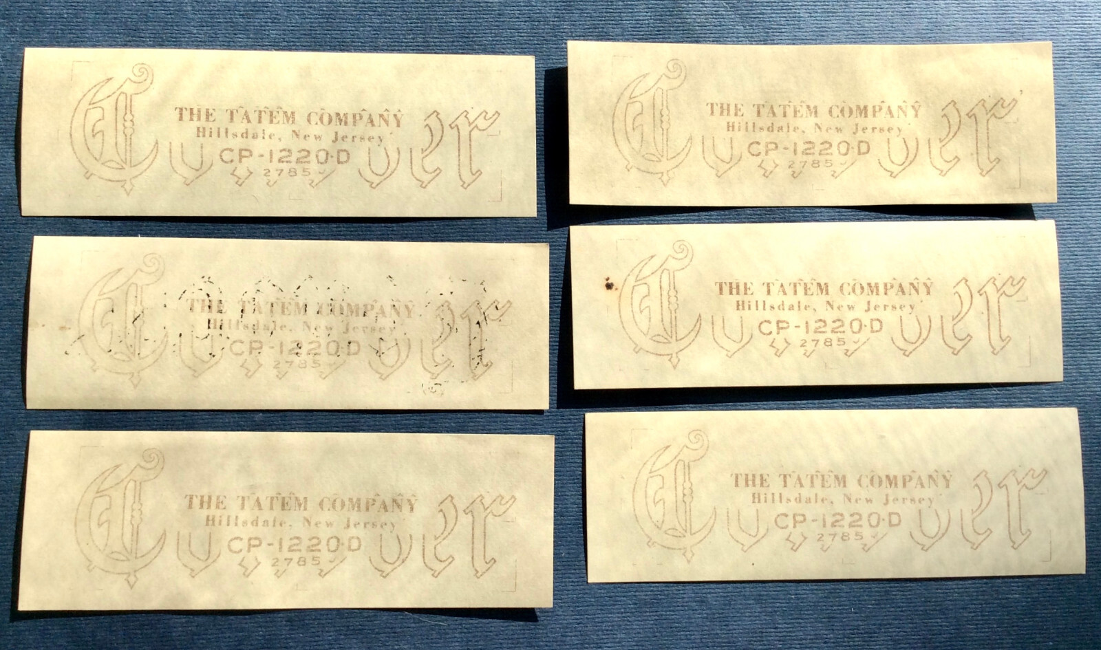 Vintage Conover Cable Company Conover Fallboard Piano Decals