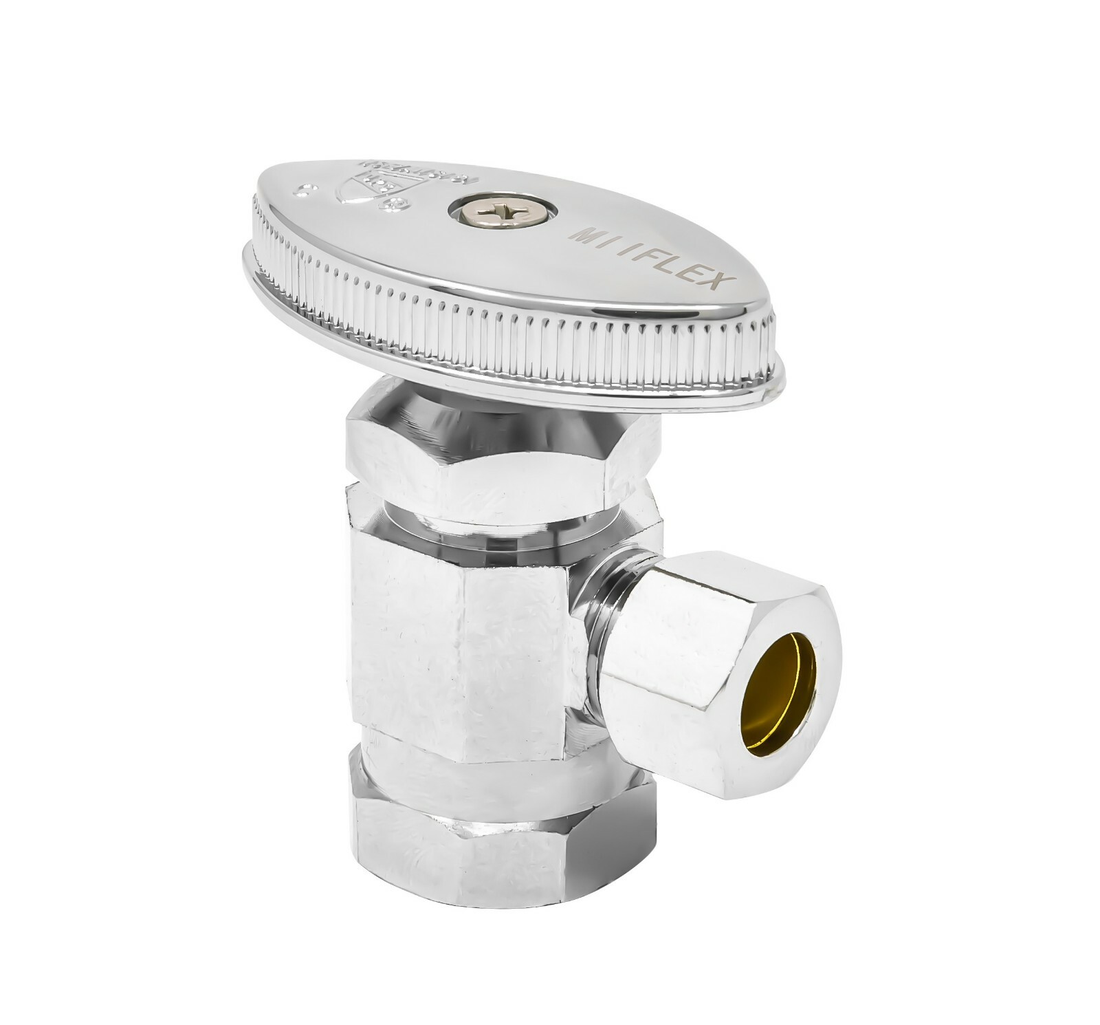 1/2 inch FIP(inlet) x 3/8 inch OD(outlet) Multi Turn Angle Stop, FIPxComp 5 Pack