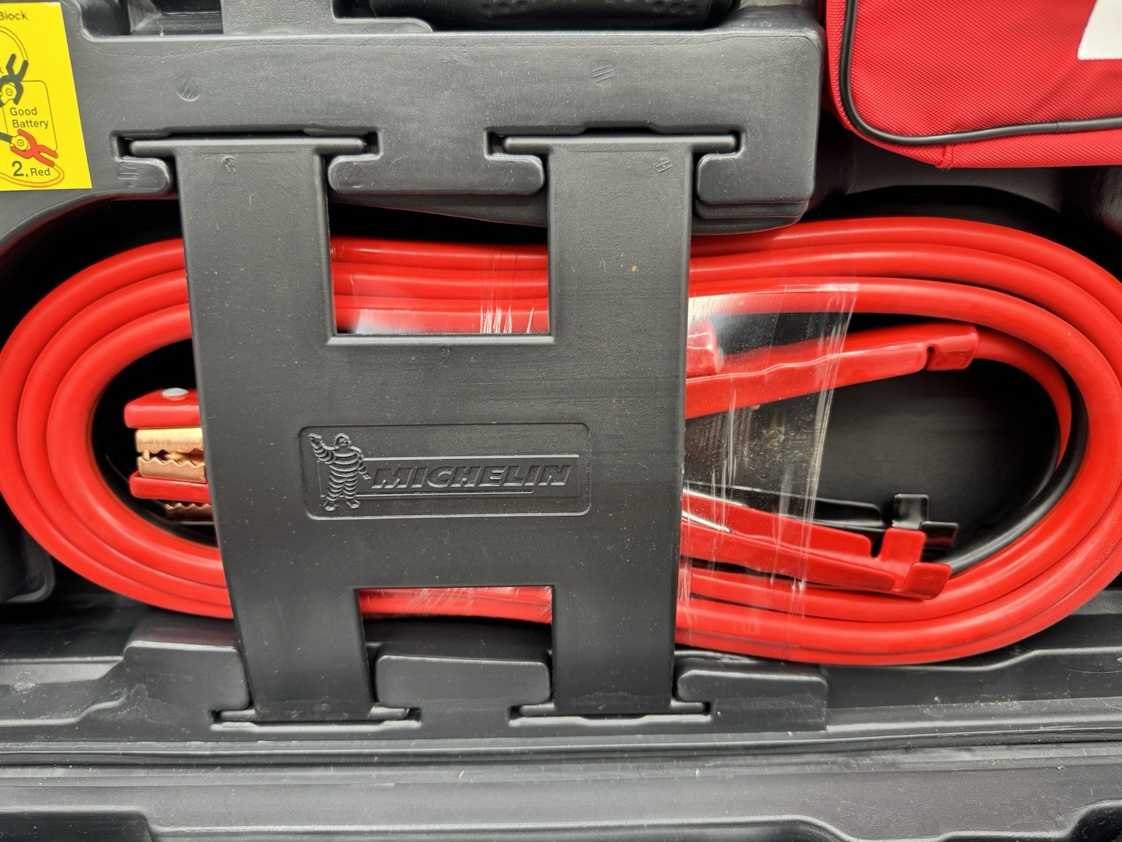 Michelin Premium Emergency Roadside Kit HD Cables Tools Air Compressor/Open Box