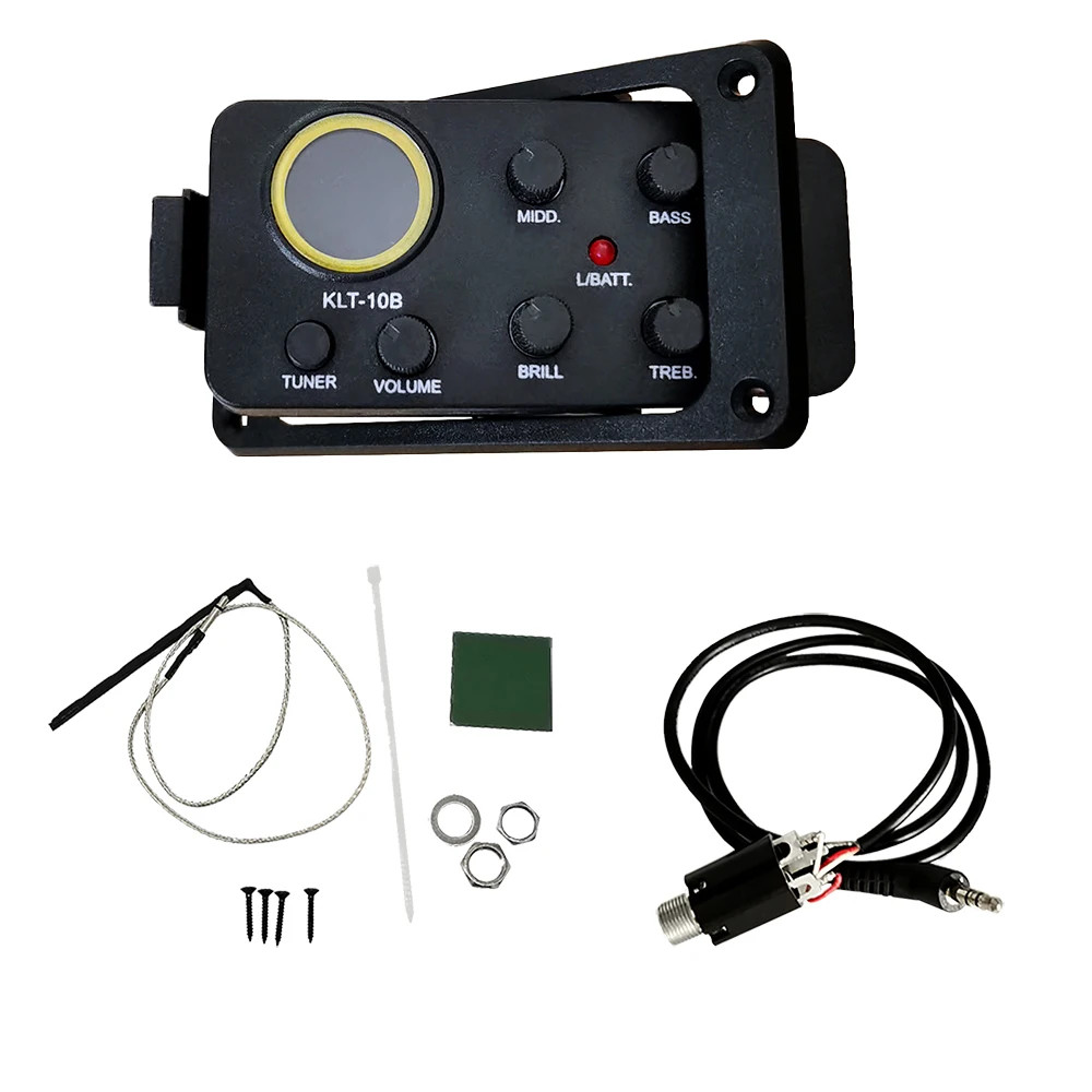KLT-10B 4-Band EQ Preamp with Tuner for Travel Guitars 36 and 38 Guitars