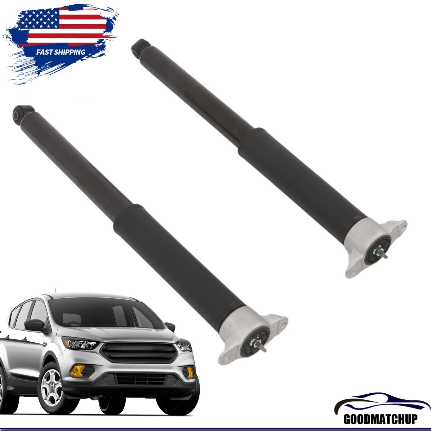 Pair of 2 Rear Complete Shock Absorber Kit For 2013-2019 Ford Escape