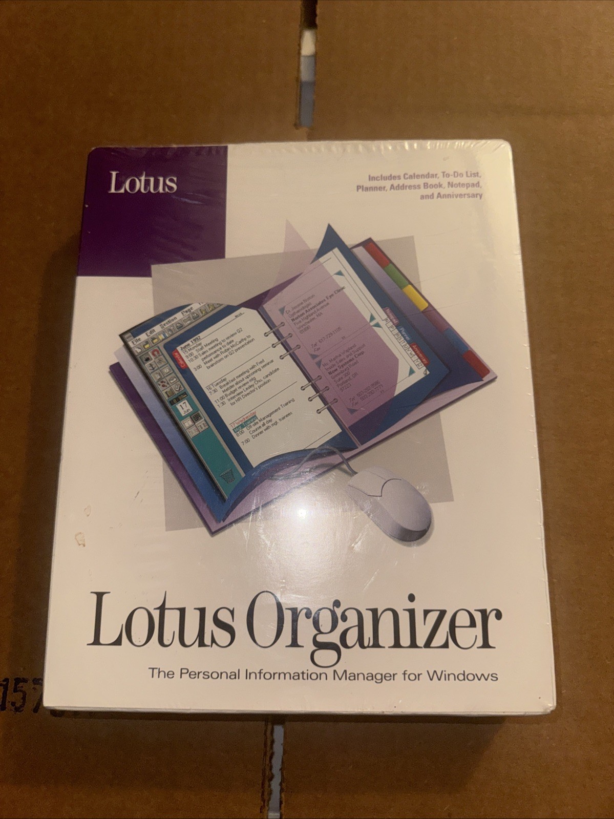 Lotus Organizer Release 1.0 for Windows 3.0 - Sealed 1992 Vintage Software