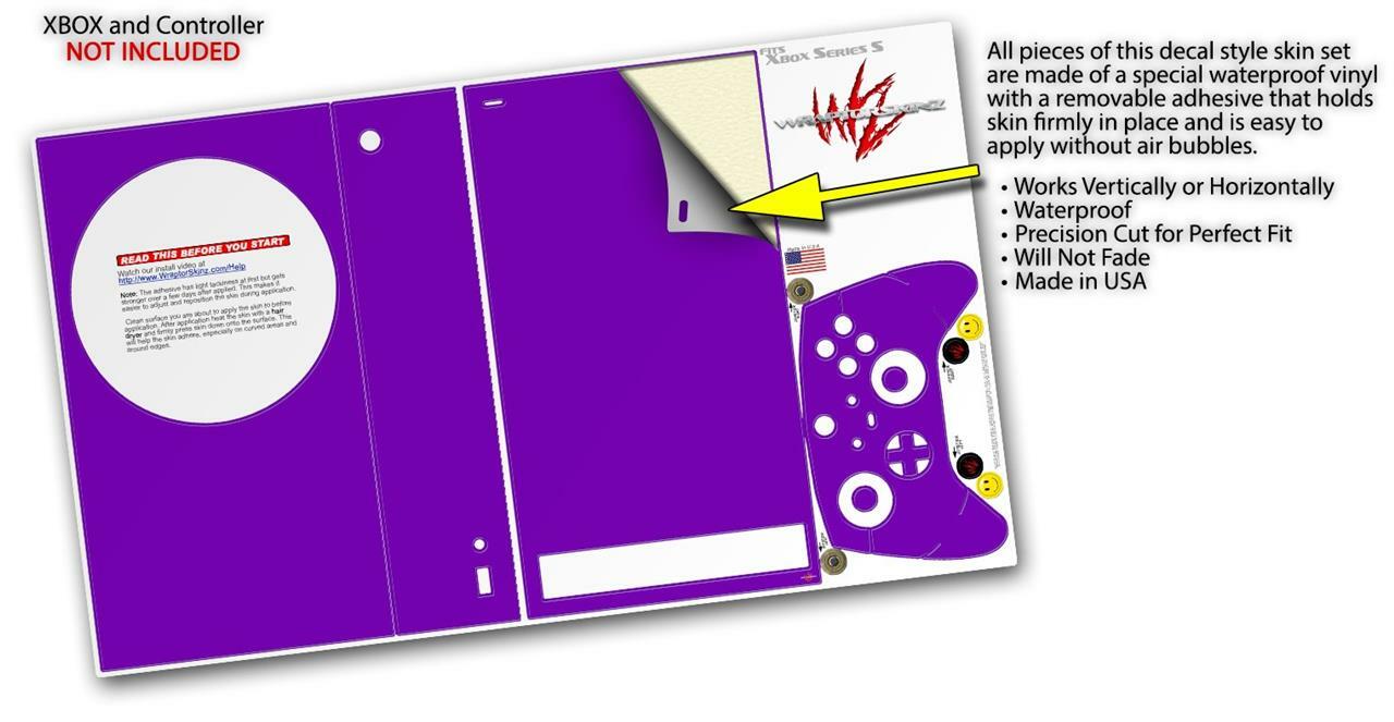 Skins XBOX Series S Console Controller Solids Collection Purple