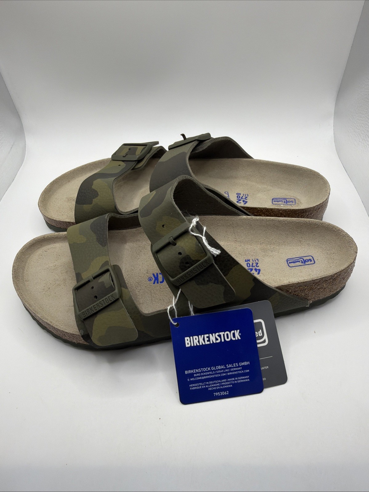 Birkenstock Arizona Camo Sandals EU 42 US 9 Soft Footbed Buckle NEW No Box
