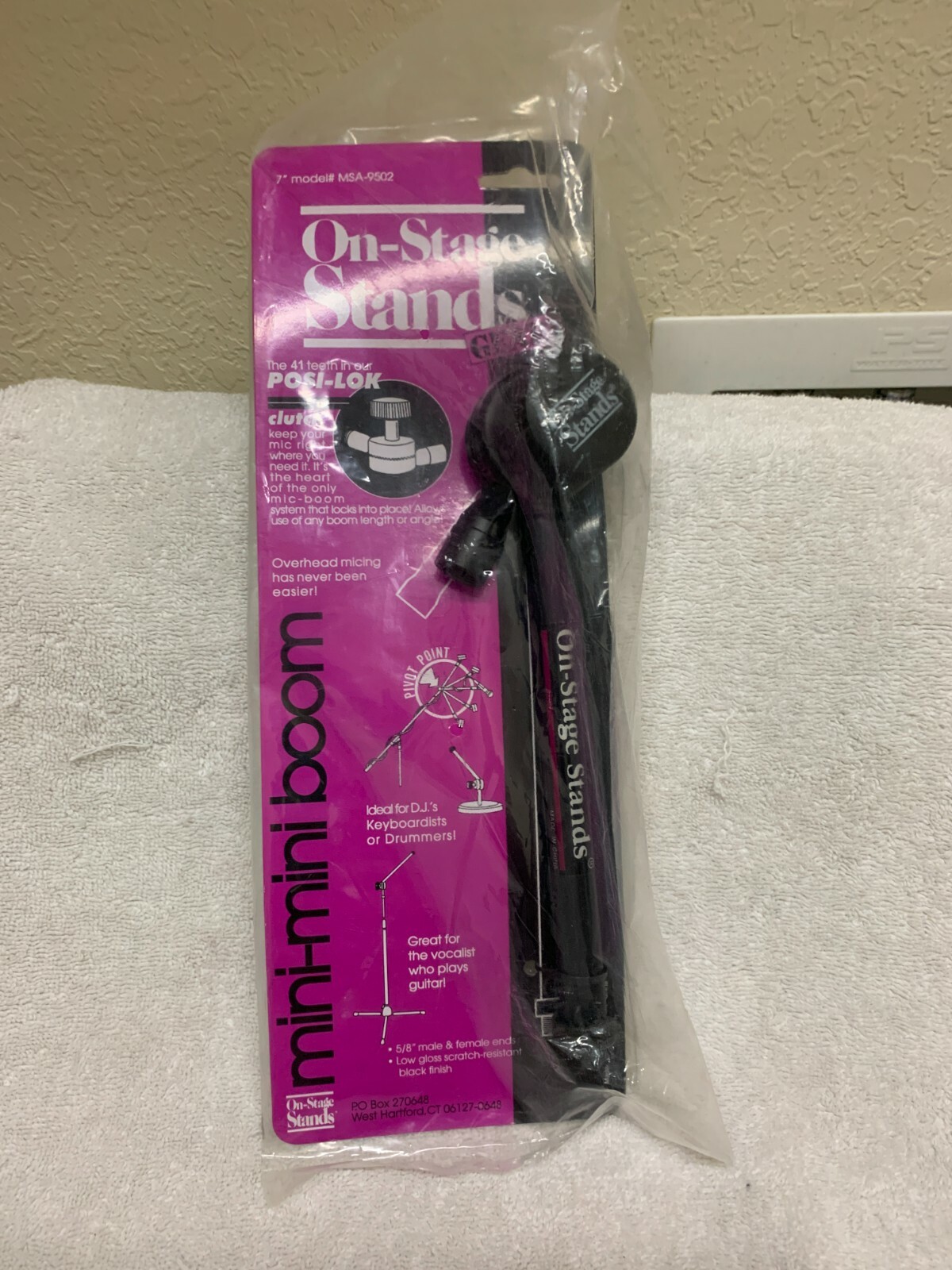 On-Stage MSA9502 7" Posi-Lok Mini Microphone Boom (Black)