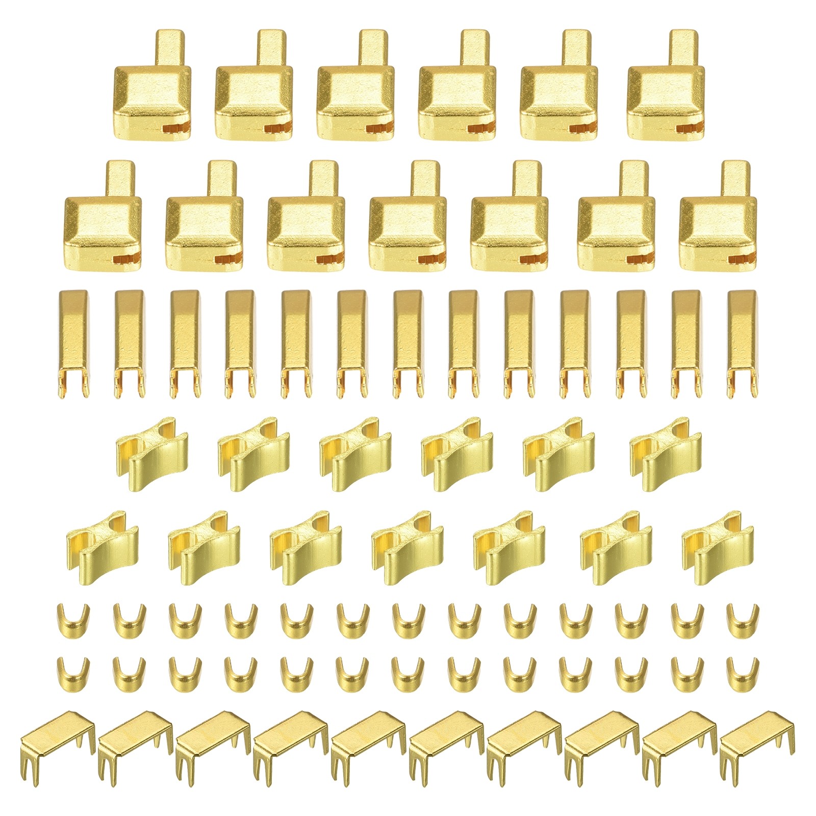 Zipper Repair Kits #8 Metal Latch Slider Retainers Stoppers (75Pcs Golden)