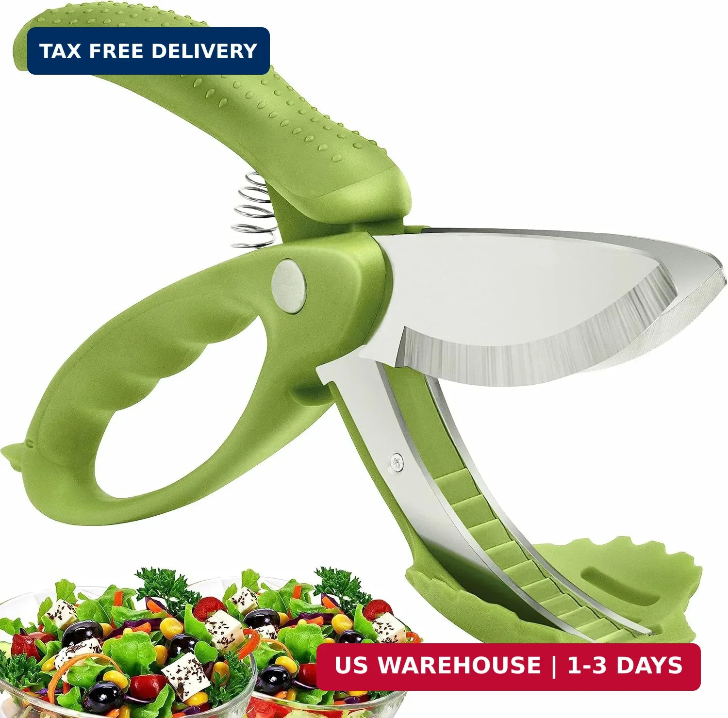 Upgraded Salad Scissors Tossing and Chopping Salad Chopper Heavy Duty Kitchen Sa