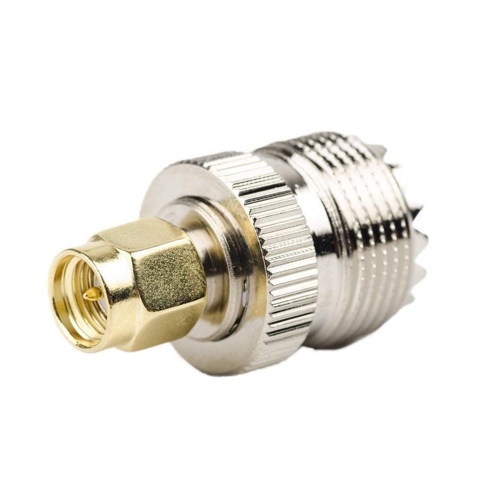TengKo UHF Female to SMA Male Adapter RF Coax Connector SO239(PL259) 2 Pack