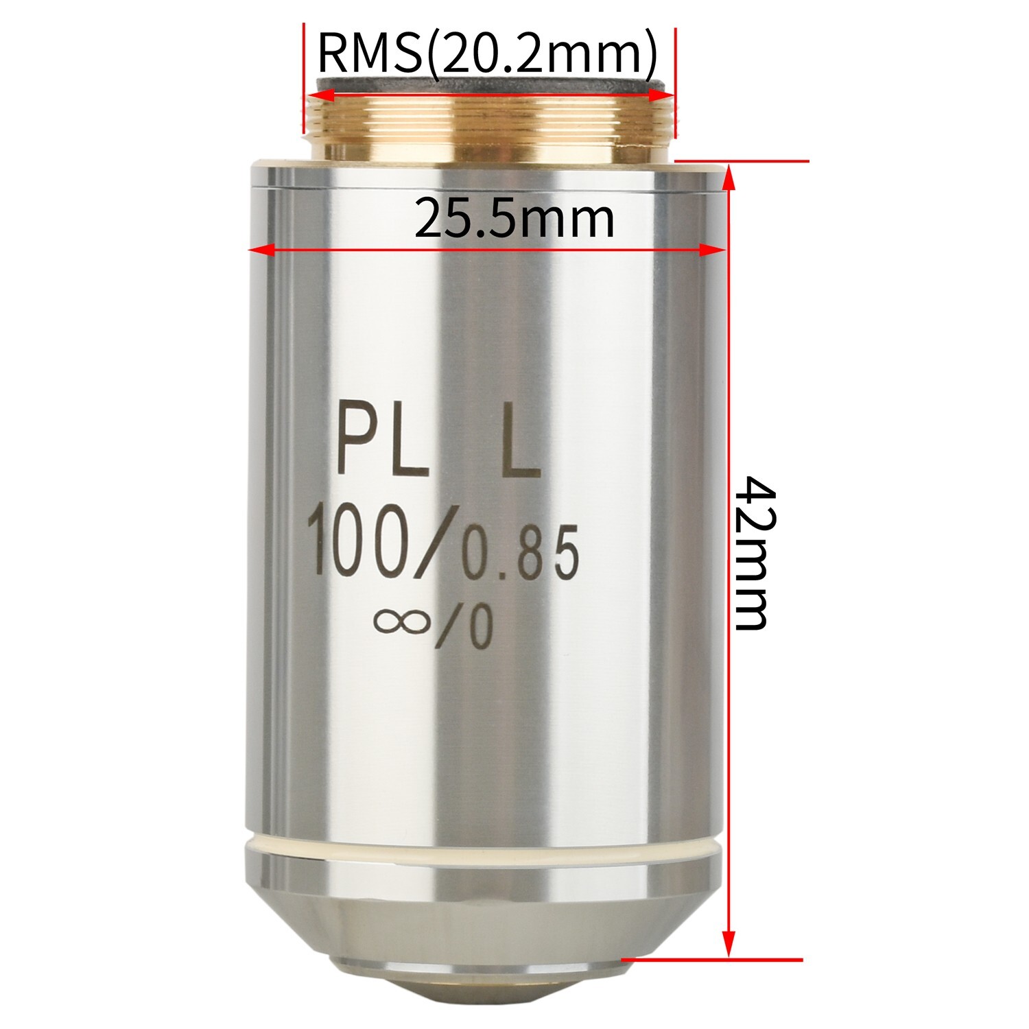 KOPPACE 100X Infinity Achromatic Metallographic Objective, 20.2mm IF