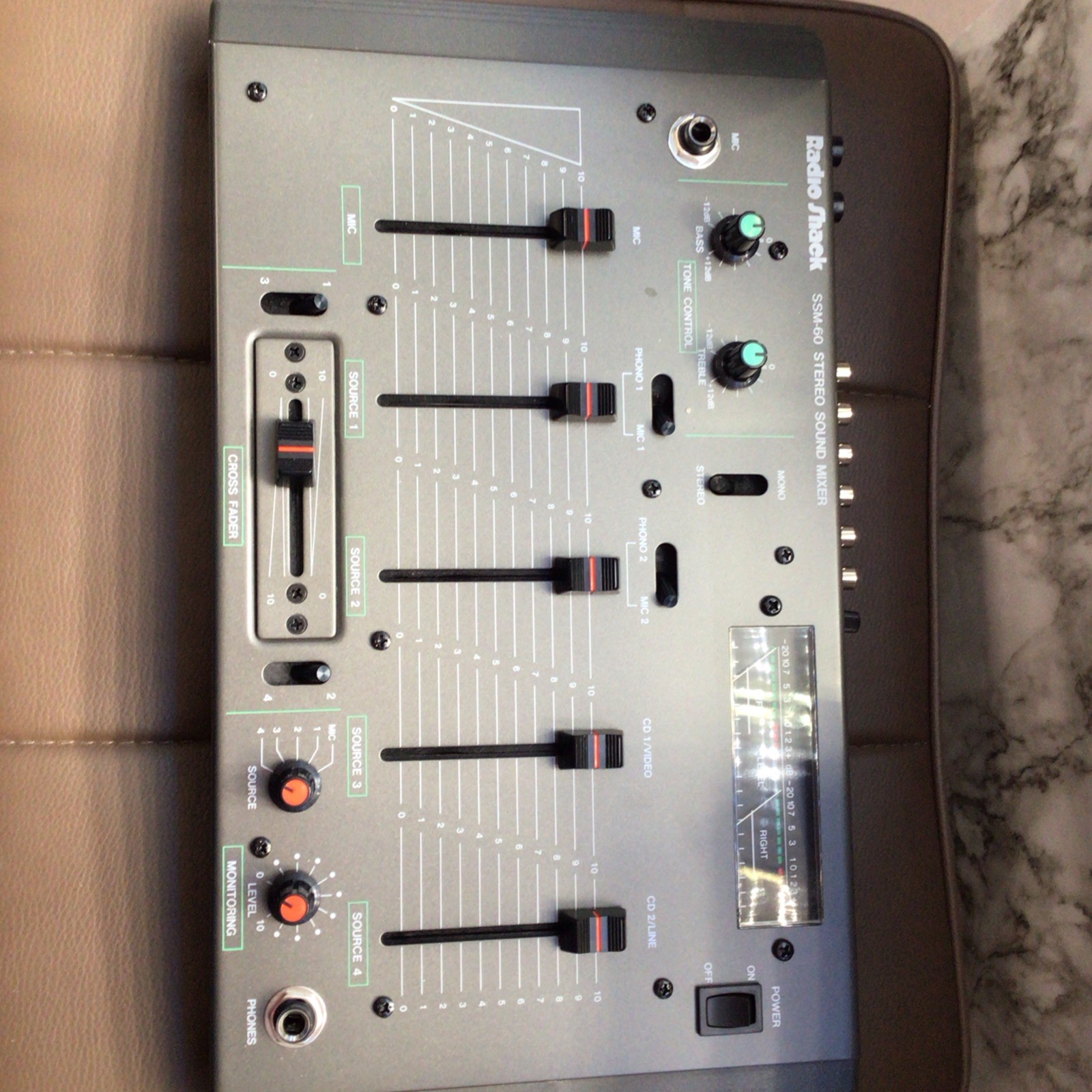 Vintage Radio Shack SSM-60 Stereo Sound 4-channel Mixer No Power Cord
