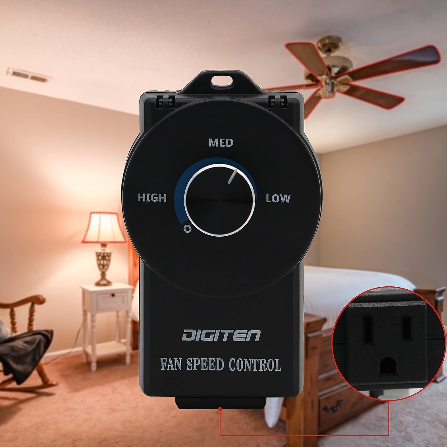 Variable Speed Controller - Energy Efficient Fan Speed Adjuster, 350W Capacity
