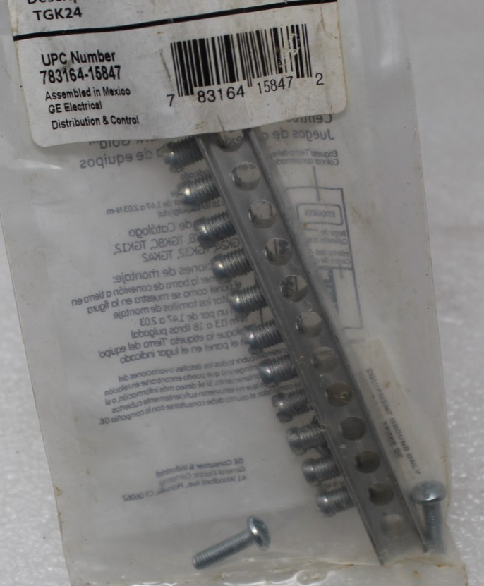 Brand New GE Industrial TGK24 24 Hole Load Center Ground Bar Kit