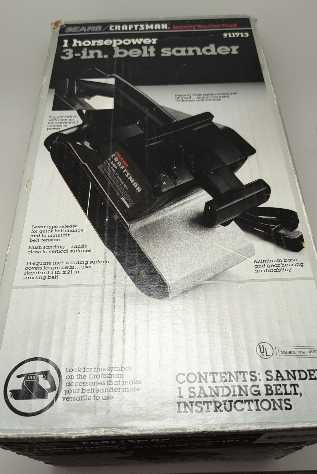 Vintage Craftsman Sears 1992 USA 3 Inch Belt Sander 315.117131 With Original Box