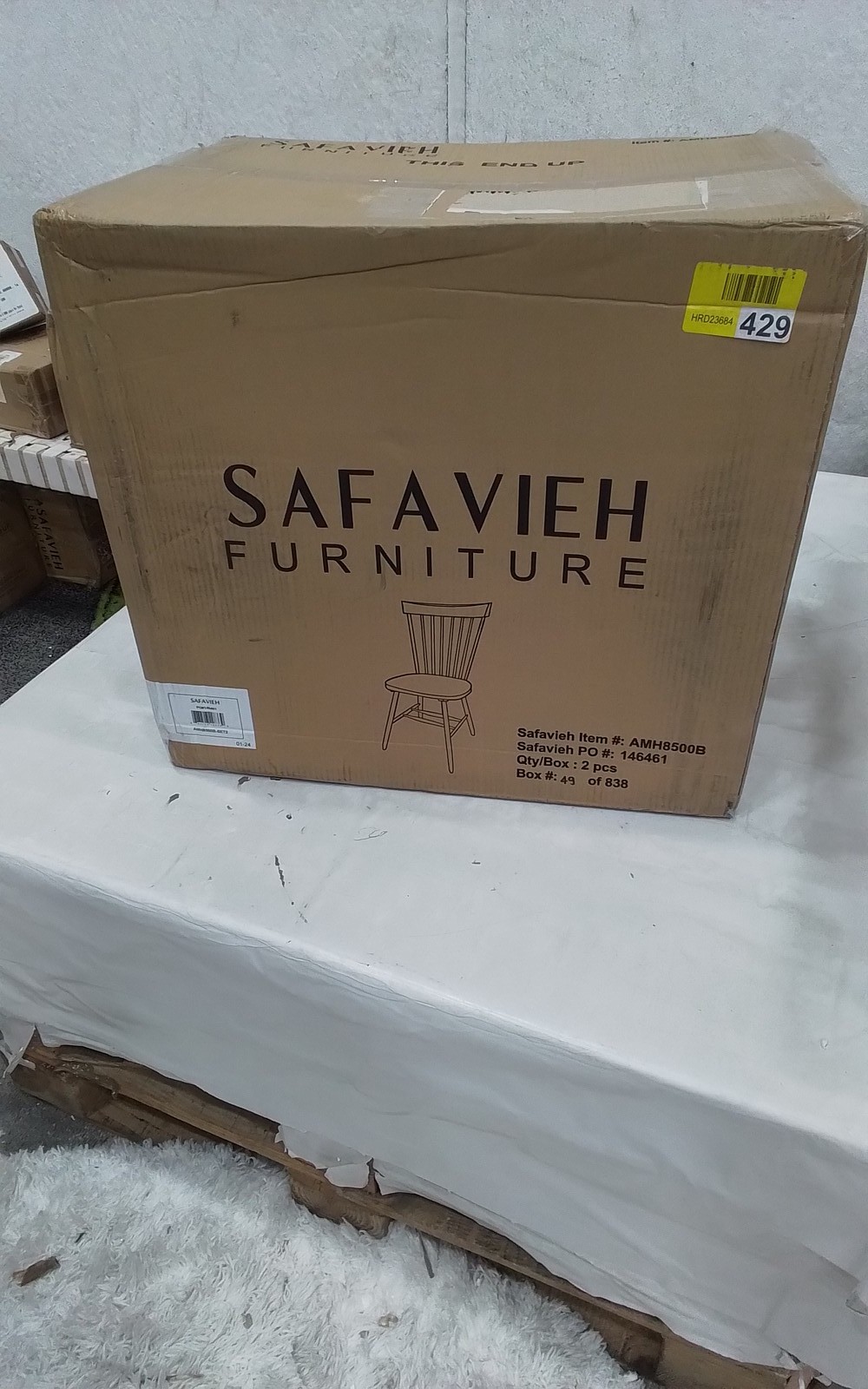 Safavieh PARKER SPINDEL SIDE CHAIR, Reduced Price 2172781216 AMH8500B