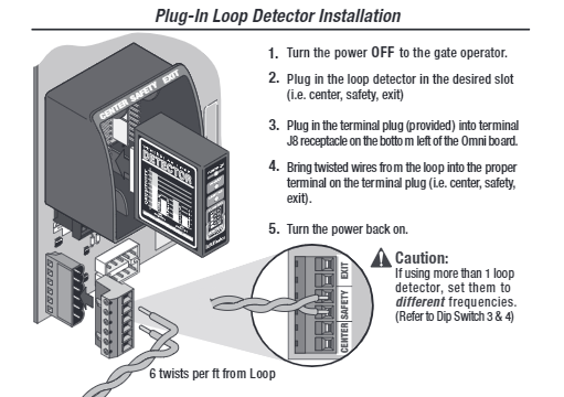 Elite AELD Plug-in Loop Detector Liftmaster Vehicle Gate Exit Safety Sensor
