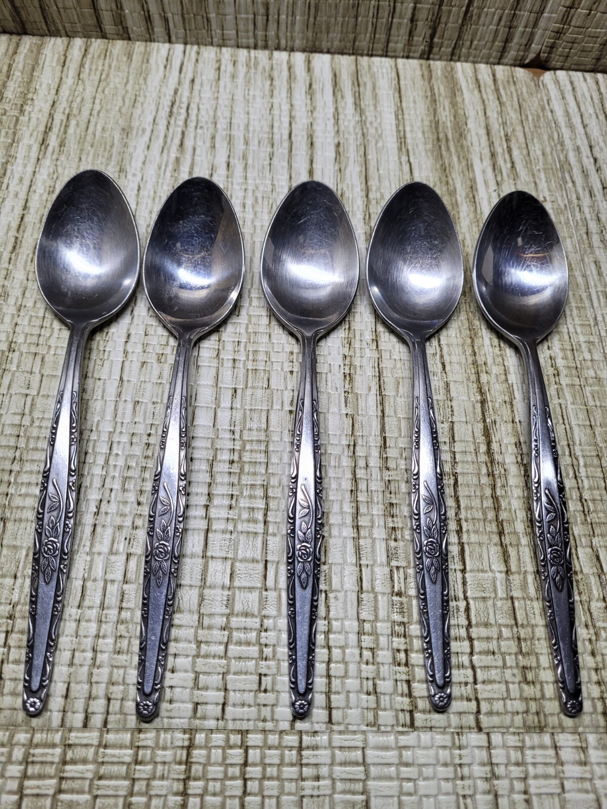 Set of 5 Interpur Stainless Steel Korea INR3 Replacement SOUPSPOONS Discontinued