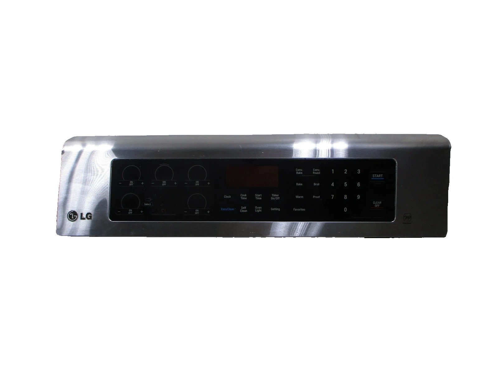 LG RANGE CONTROL PANEL DENTS/SCRATCHES/PEELING PART # AGM73551624