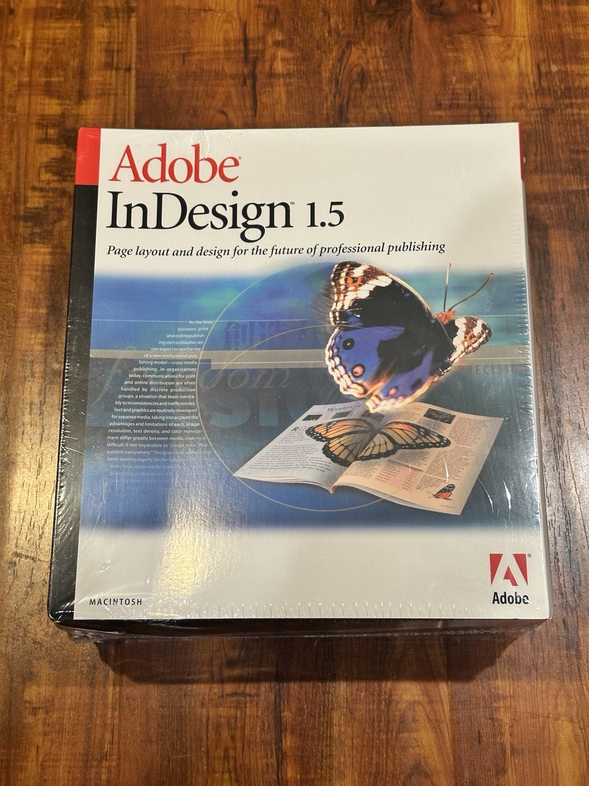 Vintage 2000 Adobe InDesign 1.5 for Mac Macintosh - New & Sealed!