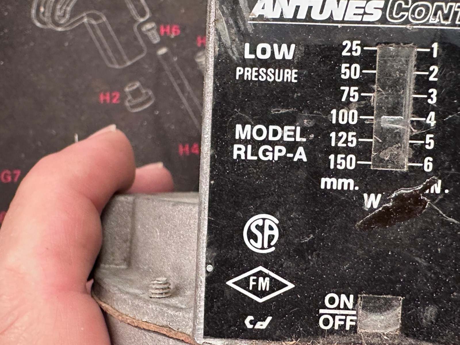 Antunes Controls RLGP-A Low Pressure Switch