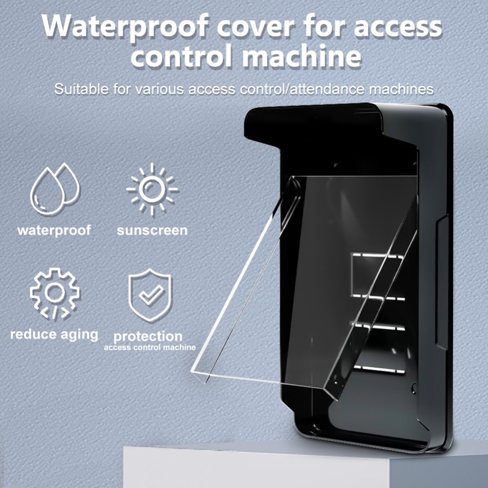 For Access Control Keypad Rainproof Cover Waterproof Sunshade Black ABS