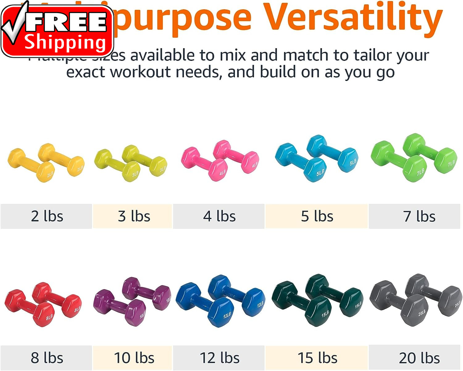 Vinyl Coated Dumbbell Hand Weights