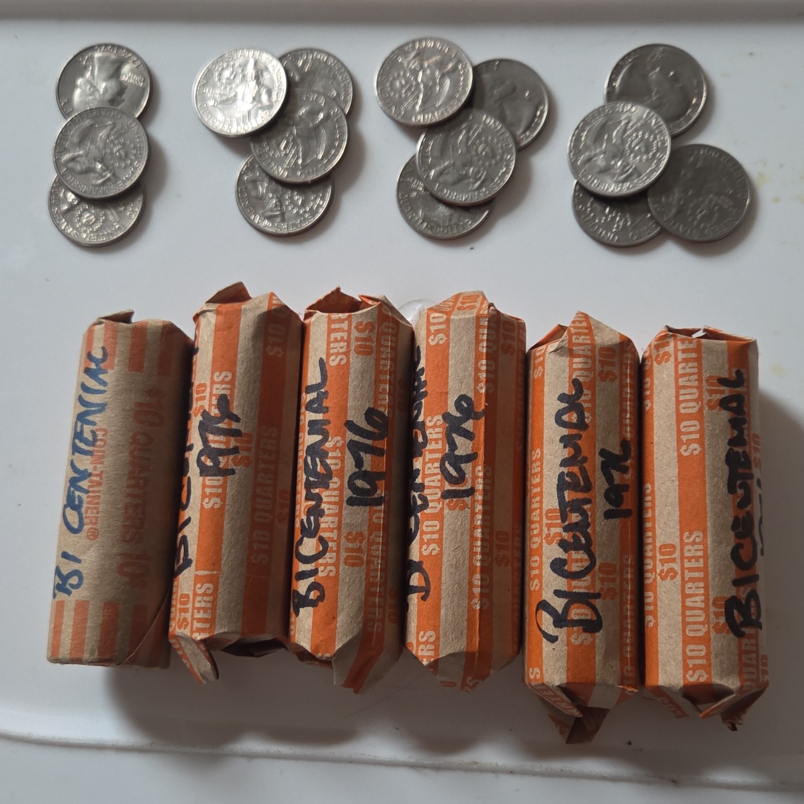 Massive Lot 1976 Bicentennial Quarters 255 coins, whole collection, circulated