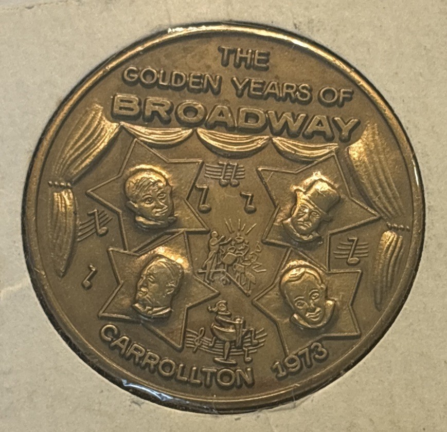 1973 Mardi Gras Krewe of Carrollton New Orleans Bronze Golden Years Broadway