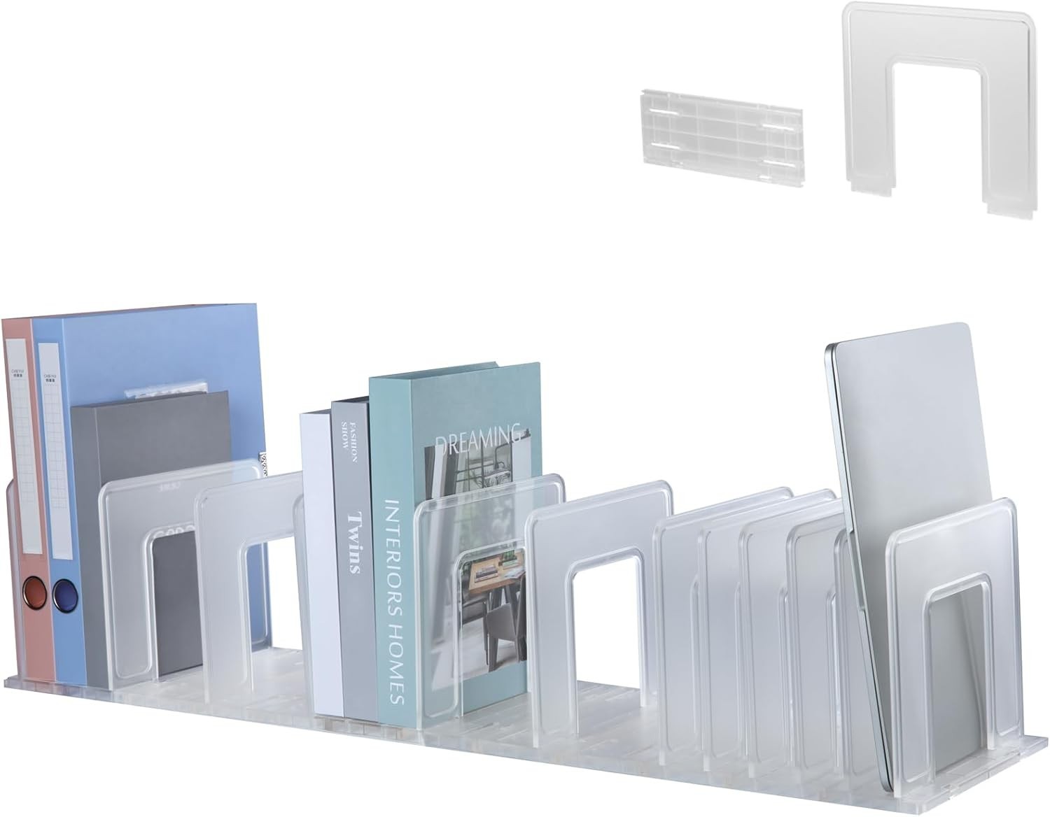 Adjustable Vertical File Sorter Sturdy Plastic Expandable Upright File Holder