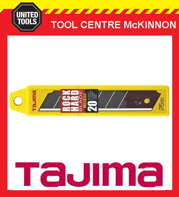 20 x TAJIMA ROCK HARD 25mm SNAP OFF UTILITY KNIFE BLADES – LCB65-20