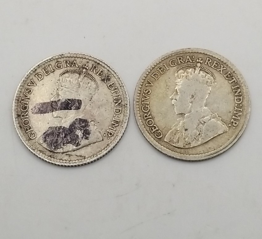 1918 & 1919 Canada 5 Cents George V #21066