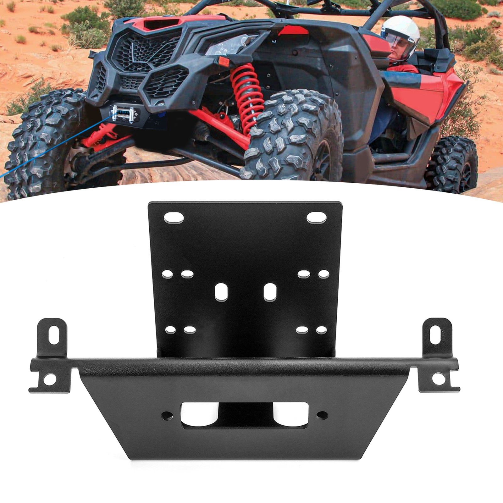 Steel UTV Winch Mounting Bracket For Can Am Maverick X3/X3 Max 2017-UP