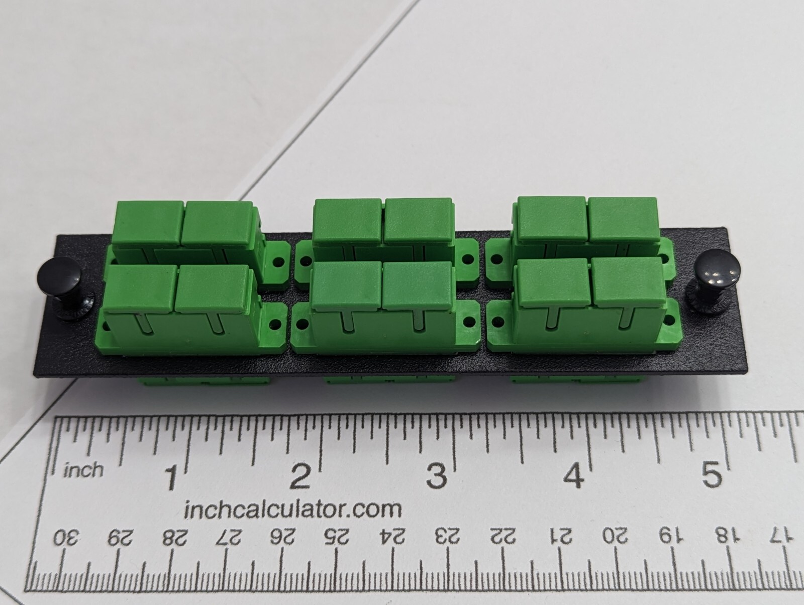 Fiber Optic Adapter Panel, Single Mode, 6 Duplex SC Connectors, 12 Ports SM/APC