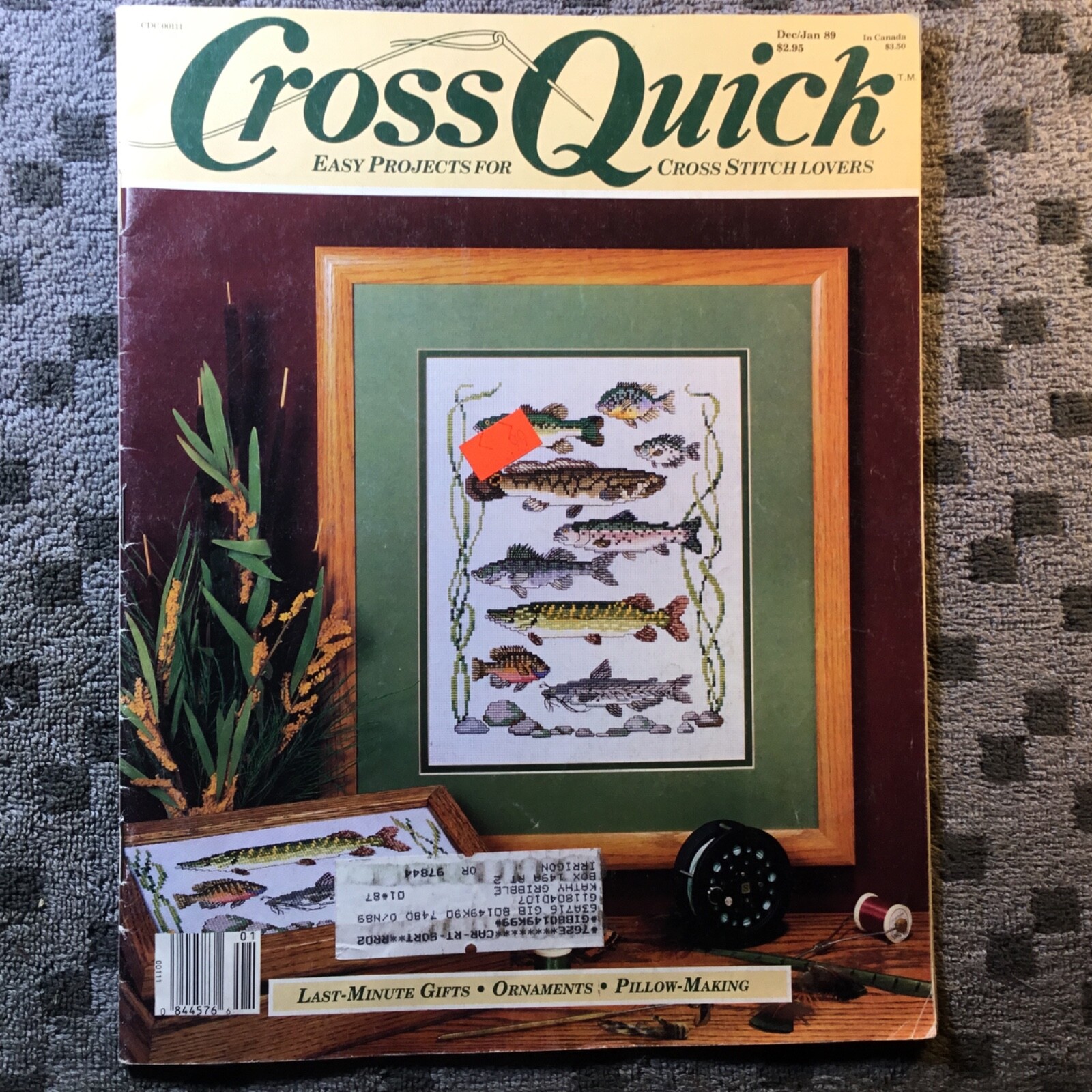 CROSS QUICK Magazine Easy Projects FOR CROSS STITCH DEC/JAN 1989
