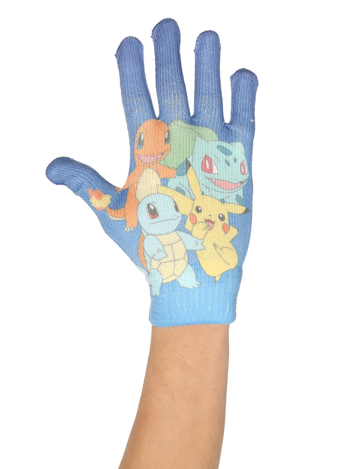 Pokemon GO Starters Sublimation Knit Costume Cosplay Gloves Acrylic Licensed NWT